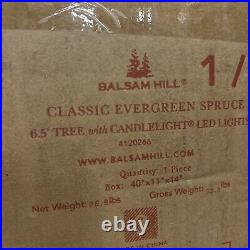 Balsam Hill Classic Evergreen Spruce 6.5 Ft Candlelight LED Christmas Tree $799