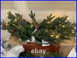 Balsam Hill Greenwich Estate Pine 3' Tree Set with Candlelight LED Lights 2 Trees