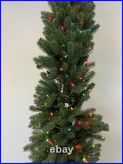 Balsam Hill Sonoma Slim Artificial Christmas Tree 9 foot Multicolor Lights Preli