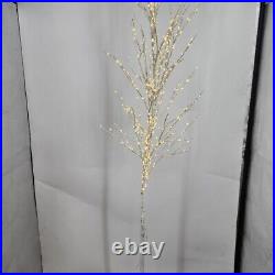 Balsam Hill Winter Birch Warm White Light LED 7' Tree Holiday Decorative Tree