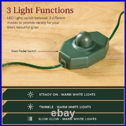 Best Choice Products 6Ft Pre-Lit Artificial Christmas Tree Twinkling Leds, Snow