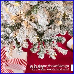 Best Choice Products 6Ft Pre-Lit Artificial Christmas Tree Twinkling Leds, Snow
