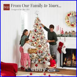 Best Choice Products 6Ft Pre-Lit Artificial Christmas Tree Twinkling Leds, Snow