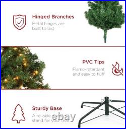 Best Choice Products 9ft Pre-Lit Spruce Artificial Christmas Tree Easy Set Up