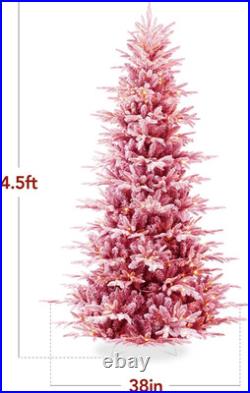 Best Choice Products Lighted Aspen Christmas Tree, 4.5Ft Flocked Artifical Noble
