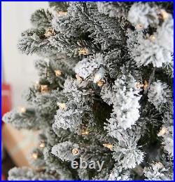 Bethlehem Lights Flocked Pre-lit Spruce Tree 5ft Clear Lights 100% Authentic Bethlehem Lights Flocked Pre-lit Spruce Tree 5ft Clear Lights 100% Authentic
