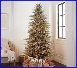 Bethlehem Lights Micro LED 7' Flocked Christmas Tree with Storage Bag