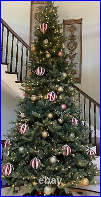 Blue Noble Spruce Artificial Christmas Tree with 1260 Clear LED Lights 12 ft