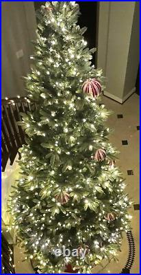 Blue Noble Spruce Artificial Christmas Tree with 1260 Clear LED Lights 12 ft