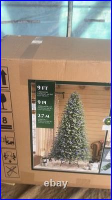 CWC 9 ft Artificial Pre-Lighted Christmas Tree Green 2700 Micro LED Lights