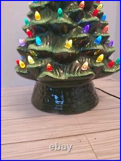 Ceramic Large 18 Tall Lighted Christmas Tree Gold Star With Original Box Ceramic Large 18 Tall Lighted Christmas Tree Gold Star With Original Box