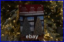 Christmas Artificial 7.5' Flocked Tree 1850 Radiant Micro LED Lights 1487537