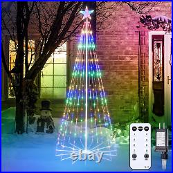Christmas Cone Tree Light, 7.5Ft 295 LED Light Show Christmas Tree with 8 Modes Christmas Cone Tree Light, 7.5Ft 295 LED Light Show Christmas Tree with 8 Modes
