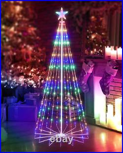 Christmas Cone Tree Light, 7.5Ft 295 LED Light Show Christmas Tree with 8 Modes Christmas Cone Tree Light, 7.5Ft 295 LED Light Show Christmas Tree with 8 Modes