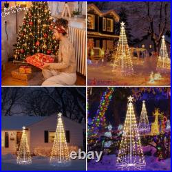 Christmas Cone Tree Light, 7.5Ft 295 LED Light Show Christmas Tree with 8 Modes