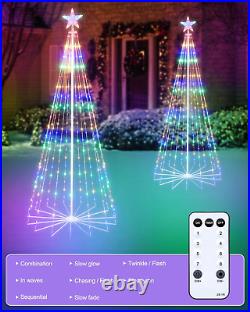 Christmas Cone Tree Light, 7.5Ft 295 LED Light Show Christmas Tree with 8 Modes Christmas Cone Tree Light, 7.5Ft 295 LED Light Show Christmas Tree with 8 Modes