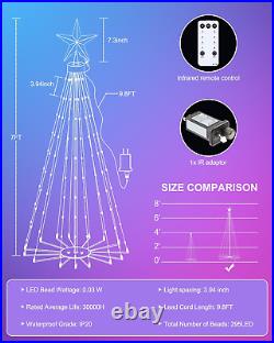 Christmas Cone Tree Light, 7.5Ft 295 LED Light Show Christmas Tree with 8 Modes Christmas Cone Tree Light, 7.5Ft 295 LED Light Show Christmas Tree with 8 Modes