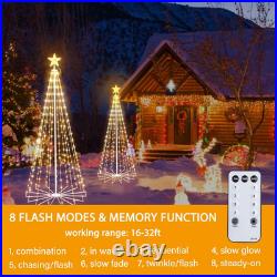 Christmas Cone Tree Light, 7.5Ft 295 LED Light Show Christmas Tree with 8 Modes