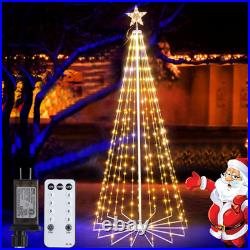 Christmas Cone Tree Light, 7.5Ft 295 LED Light Show Christmas Tree with 8 Modes