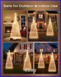 Christmas Cone Tree Light, 7.5ft 295 LED Light Show Christmas Tree with 8 Modes
