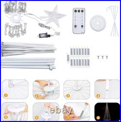 Christmas Cone Tree Light, 7.5ft 295 LED Light Show Christmas Tree with 8 Modes