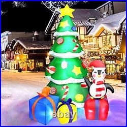 Christmas Inflatable Tree, KAQINU 7.5 Foot LED Light Up Giant Christmas