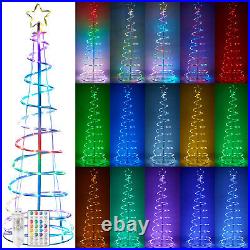 Christmas LED Star Cone Tree Lights RGB Collapsible Timer Indoor Outdoor Decor