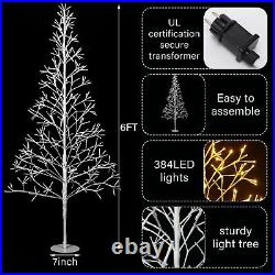 Christmas Lighted Birch Trees Alpine Artificial Christmas Tree Bendable Twig