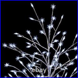 Christmas Snowflake Tree With Cool White LED Lights Xmas Holiday Decoration Decor