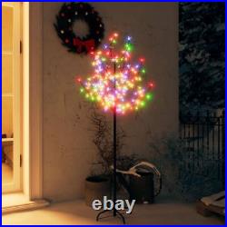 Christmas Tree 120 LEDs Colorful Light Cherry Blossom 5 ft