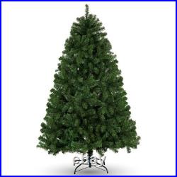 Christmas Tree 6FT Pre-lit Artificial Tree with LED Lights&Metal Stand Xmas Tree