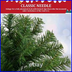 Christmas Tree 6FT Pre-lit Artificial Tree with LED Lights&Metal Stand Xmas Tree