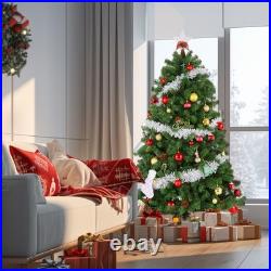 Christmas Tree 6FT Pre-lit Artificial Tree with LED Lights&Metal Stand Xmas Tree