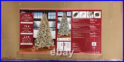 Christmas Tree 7.5' Pre-Lit Micro LED 1850 LED Lights Flocked/White Artificial