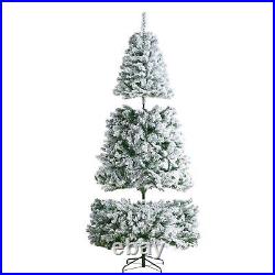 Christmas Tree 7.5ft Prelit Flocked Xmas Tree with 550 LED Lights 1346 Tip Christmas Tree 7.5ft Prelit Flocked Xmas Tree with 550 LED Lights 1346 Tip