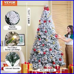 Christmas Tree 7.5ft Prelit Flocked Xmas Tree with 550 LED Lights 1346 Tip Christmas Tree 7.5ft Prelit Flocked Xmas Tree with 550 LED Lights 1346 Tip