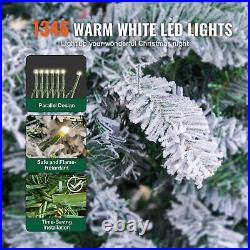 Christmas Tree 7.5ft Prelit Flocked Xmas Tree with 550 LED Lights 1346 Tip Christmas Tree 7.5ft Prelit Flocked Xmas Tree with 550 LED Lights 1346 Tip