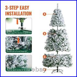 Christmas Tree 7.5ft Prelit Flocked Xmas Tree with 550 LED Lights 1346 Tip Christmas Tree 7.5ft Prelit Flocked Xmas Tree with 550 LED Lights 1346 Tip