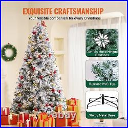 Christmas Tree 7.5ft Prelit Flocked Xmas Tree with 550 LED Lights 1346 Tip Christmas Tree 7.5ft Prelit Flocked Xmas Tree with 550 LED Lights 1346 Tip