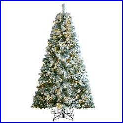 Christmas Tree 7.5ft Prelit Flocked Xmas Tree with 550 LED Lights 1346 Tip Christmas Tree 7.5ft Prelit Flocked Xmas Tree with 550 LED Lights 1346 Tip