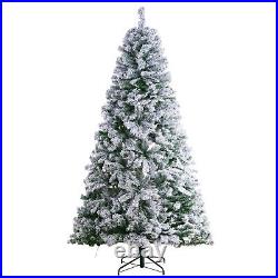 Christmas Tree 7.5ft Prelit Flocked Xmas Tree with 550 LED Lights 1346 Tip Christmas Tree 7.5ft Prelit Flocked Xmas Tree with 550 LED Lights 1346 Tip