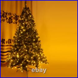 Christmas Tree Artificial Hinged Xmas Tree with Led Lights Foldable Stand