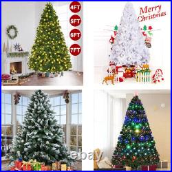 Christmas Tree Artificial with LED Lights / Fibre Optic Pre Lit /Snowy Pine Cone