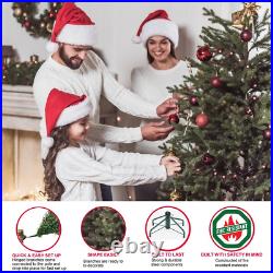 Christmas Tree Decor Artificial Flocked Snow Pencil Pine 300 Clear Light 6.5 ft