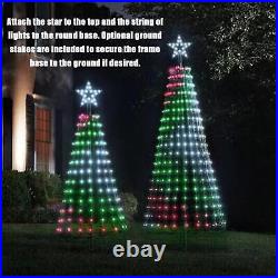 Christmas Tree Lights Waterproof Bright LED Lighted Tree Outdoor Garden Decor