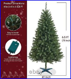 Christmas Tree, Pre-lit Artificial Christmas Tree with Color Changing LED Lights