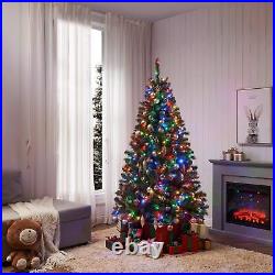 Christmas Tree, Pre-lit Artificial Christmas Tree with Color Changing LED Lights