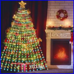 Christmas Tree Waterfall Lights 320 LED RGB Color Changing Indoor Outdoor Decor