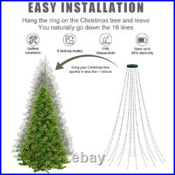Christmas Tree Waterfall Lights 320 LED RGB Color Changing Indoor Outdoor Decor