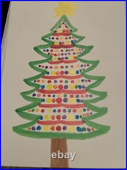 Christmas Tree With Lights Art Print